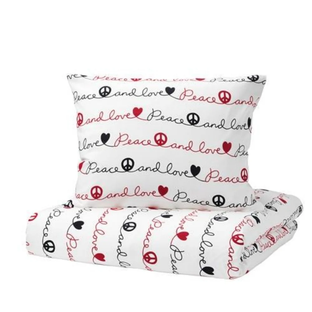 IKEA WENSKAPLIG Twin Duvet Quilt cover 1 pillow